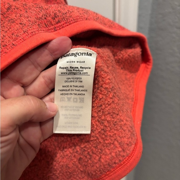 Patagonia Women’s Better Sweater 1/4 Zip, Tomato, Size XSmall - Picture 5 of 6